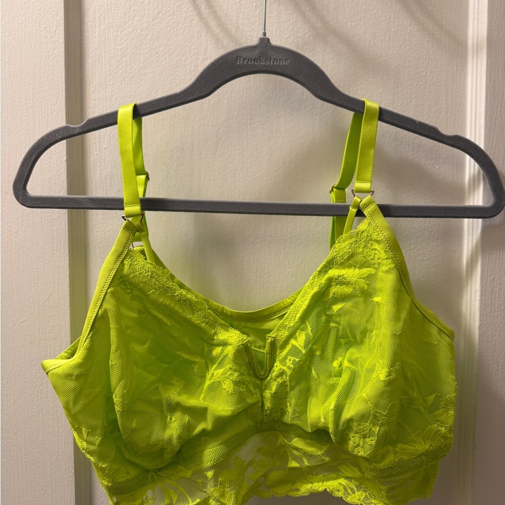 Aerie Neon Green Lace Bralette
